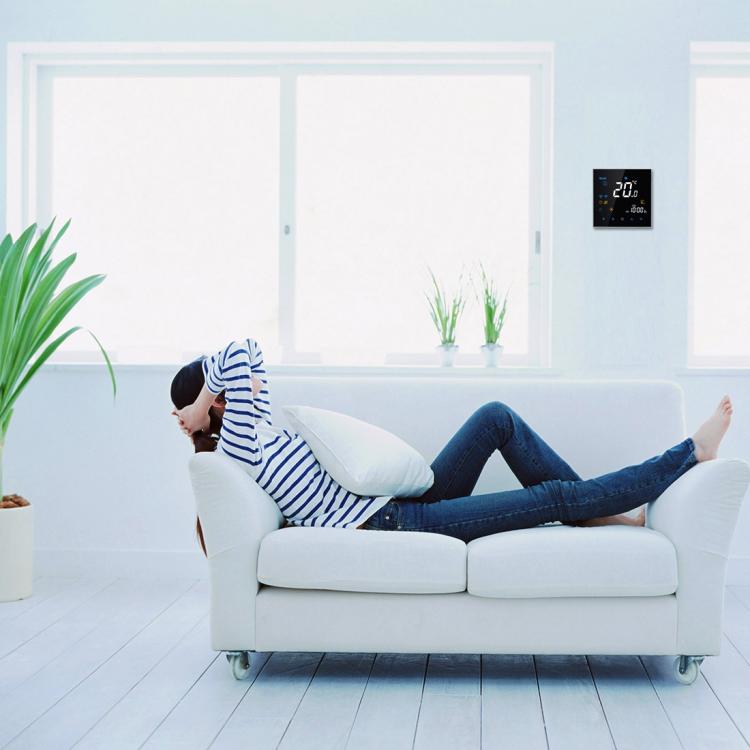 BHT-3001 16A Load Electronic Heating Type LCD Digital Heating Room Thermostat with Sensor, Display Clock / Temperature / Time / Week / Heat etc.(Black) - free shipping - PMC TechLife - Order now!