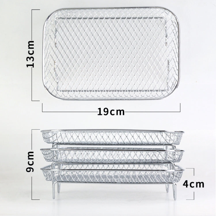 Air Fryer Accessories Three-Layer Steam Rack Stackable Dehydration Rack(Rectangle) - free shipping - PMC TechLife - Order now!