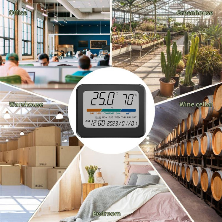 Indoor Temperature And Humidity Monitor Thermometer Hygrometer With Perpetual Calendar - Indoor Thermometer by PMC TechLife | Online Shopping South Africa | PMC TechLife