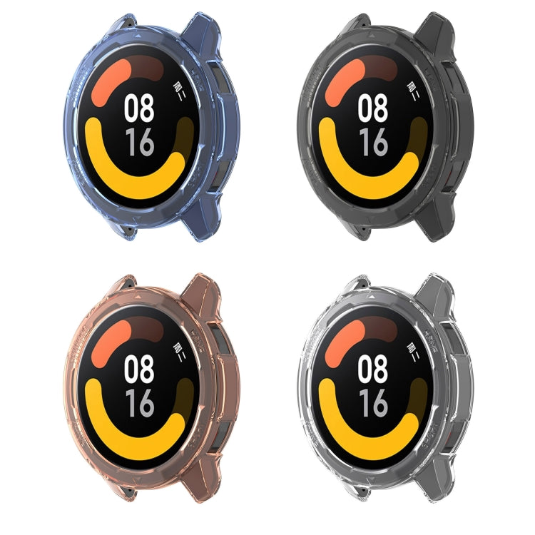 For Xiaomi Watch S1 Active / Watch Color 2 TPU Half-pack Watch Case(Transparent Black) - Watch Cases by PMC TechLife | Online Shopping South Africa | PMC TechLife | Buy Now Pay Later Mobicred