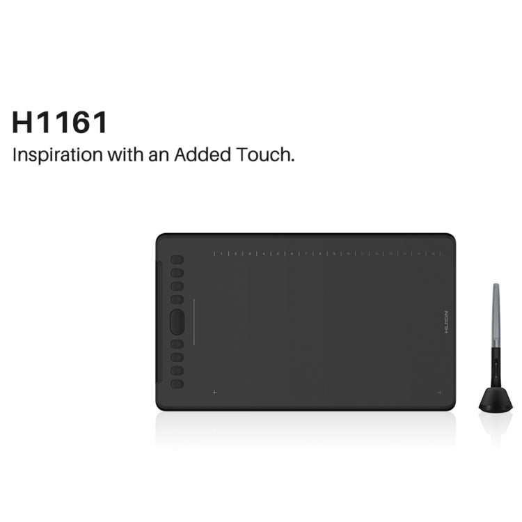 HUION H1161 5080 LPI Touch Strip Art Drawing Tablet for Fun, with Battery-free Pen & Pen Holder -  by HUION | Online Shopping South Africa | PMC Jewellery | Buy Now Pay Later Mobicred