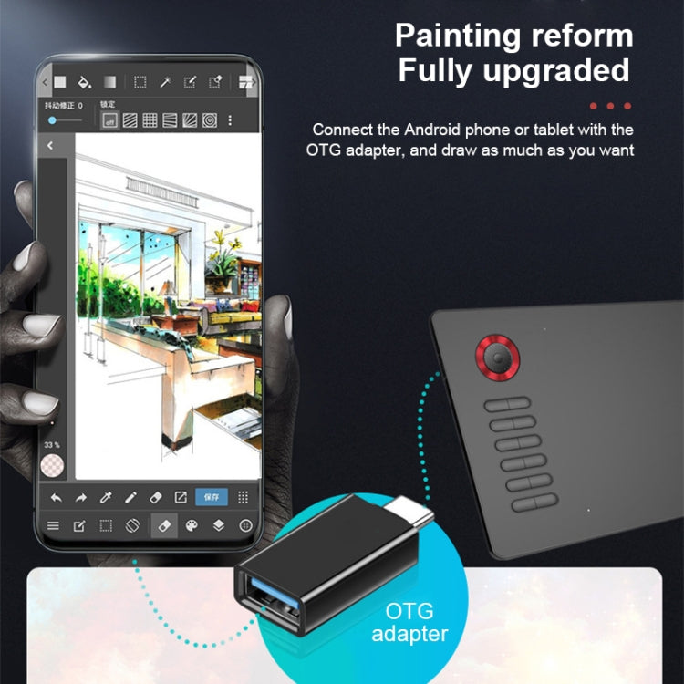 VEIKK A15PRO 10x6 inch 5080 LPI Type-C Interface Smart Touch Electronic Graphic Tablet (Grey) - free shipping - PMC Jewellery - Order now!