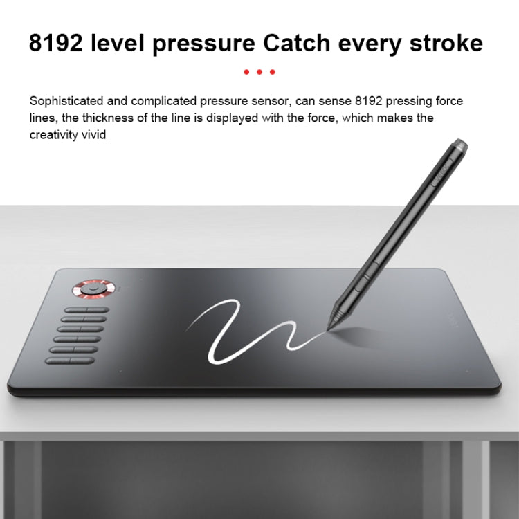 VEIKK A15PRO 10x6 inch 5080 LPI Type-C Interface Smart Touch Electronic Graphic Tablet (Grey) - free shipping - PMC Jewellery - Order now!
