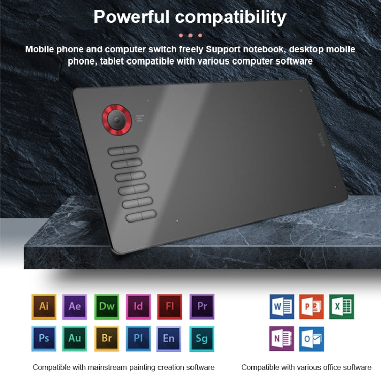 VEIKK A15PRO 10x6 inch 5080 LPI Type-C Interface Smart Touch Electronic Graphic Tablet (Red) - free shipping - PMC Jewellery - Order now!
