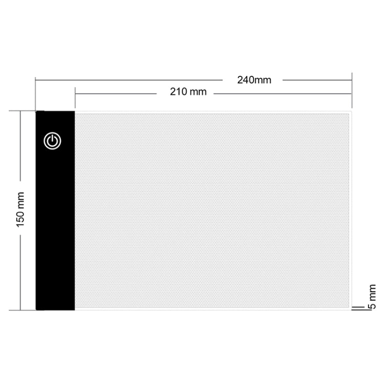 2.2W 5V LED Three Level of Brightness Dimmable A5 Acrylic USB Copy Boards Anime Sketch Drawing Sketchpad -  by PMC TechLife | Online Shopping South Africa | PMC TechLife | Buy Now Pay Later Mobicred