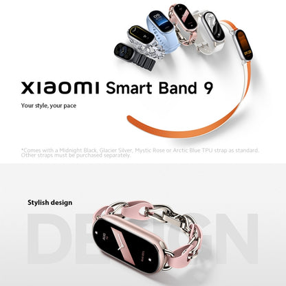 Original Xiaomi Smart Band 9 Global 1.62 inch AMOLED Screen 5ATM Waterproof Smart Watch, Support Blood Oxygen / Heart Rate Monitor (Silver) - Wearable Devices by Xiaomi | Online Shopping South Africa | PMC Jewellery | Buy Now Pay Later Mobicred