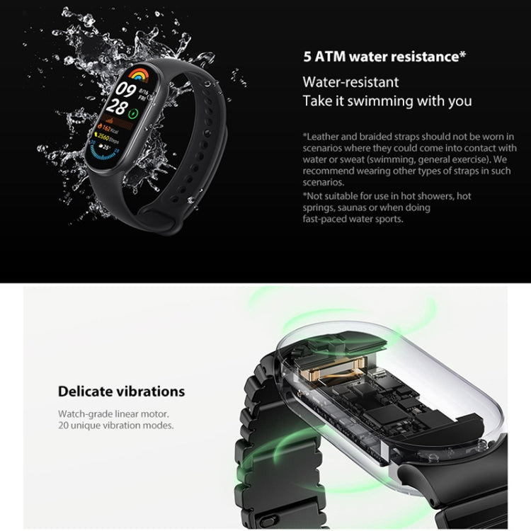 Original Xiaomi Smart Band 9 Global 1.62 inch AMOLED Screen 5ATM Waterproof Smart Watch, Support Blood Oxygen / Heart Rate Monitor (Silver) - Wearable Devices by Xiaomi | Online Shopping South Africa | PMC Jewellery | Buy Now Pay Later Mobicred