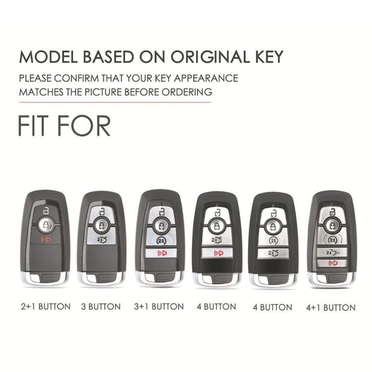 For Ford F-150 5-button C073 Car Key Leather Protective Case (Blue) - Car Key Cases by PMC TechLife | Online Shopping South Africa | PMC TechLife | Buy Now Pay Later Mobicred