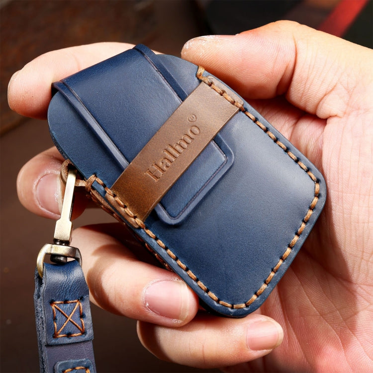 For Cadillac / CT5 / CT6 / XT6 4-button C086 Car Key Leather Protective Case (Blue) - Car Key Cases by PMC TechLife | Online Shopping South Africa | PMC TechLife | Buy Now Pay Later Mobicred
