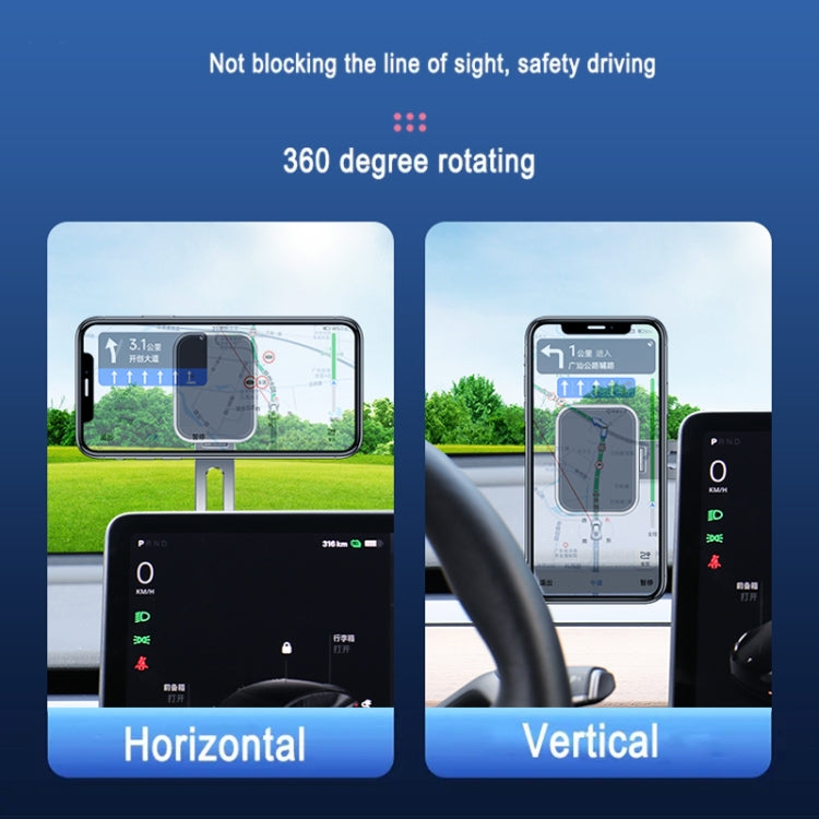 F52 Magnetic Car Floating Screen Phone Navigation Holder (Silver) - Car Holders by PMC TechLife | Online Shopping South Africa | PMC TechLife | Buy Now Pay Later Mobicred