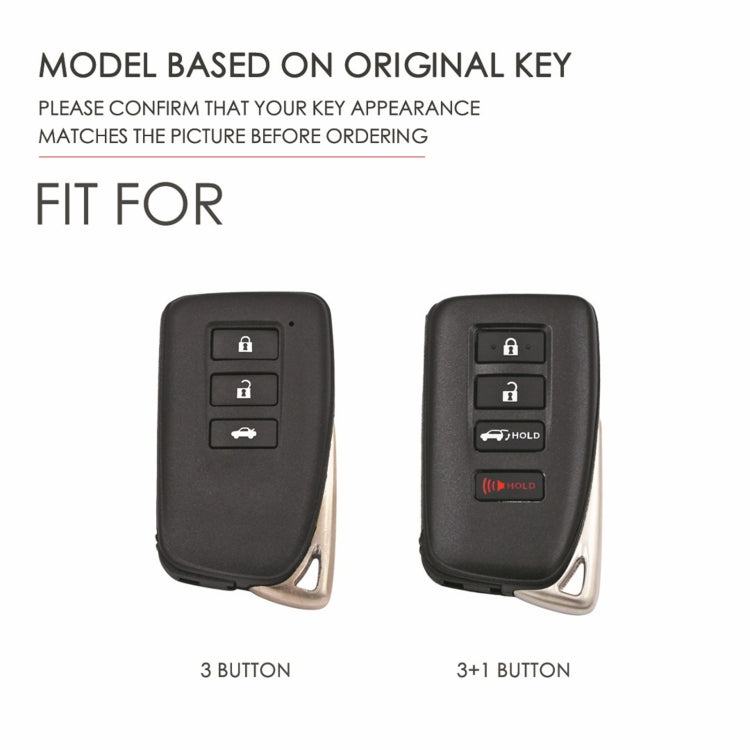 For Lexus 4-button Hallmo Car Cowhide Leather Key Protective Cover Key Case(Black) - free shipping - PMC TechLife - Order now!