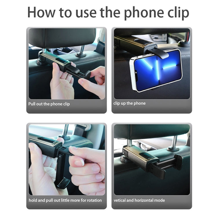 G202 Car Creative Phone Bracket Hook 360 Degree Rotating Telescopic Bracket(Gold) - Car Holders by PMC TechLife | Online Shopping South Africa | PMC TechLife | Buy Now Pay Later Mobicred