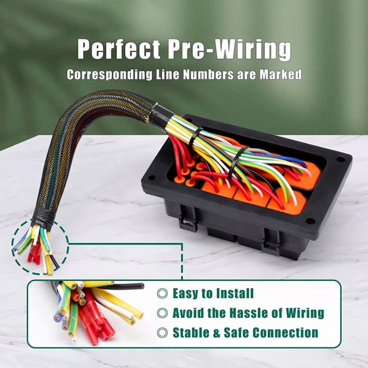 12V 5 Pin Car 6 Slots IP66 Waterproof Relay Fuse Box with Cable - Fuse by PMC TechLife | Online Shopping South Africa | PMC TechLife | Buy Now Pay Later Mobicred