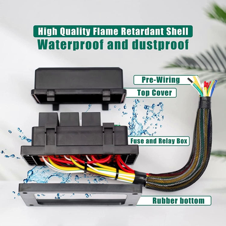 24V 5 Pin Car 6 Slots IP66 Waterproof Relay Fuse Box with Cable - Fuse by PMC TechLife | Online Shopping South Africa | PMC TechLife | Buy Now Pay Later Mobicred