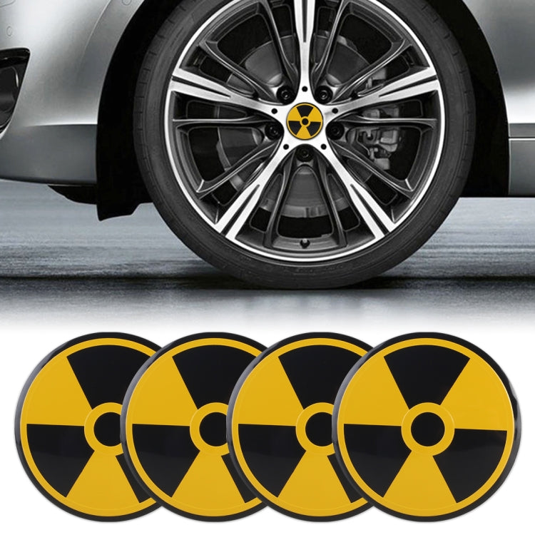 4 in 1 Car Wheel Hub Decorative Sticker, Diameter: 5.8cm - Decorative Sticker by PMC Jewellery | Online Shopping South Africa | PMC Jewellery