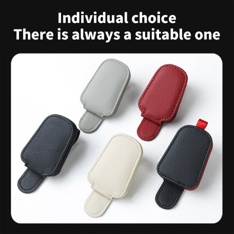 Car Sun Visor Glasses Clip Multi-functional Card Storage Bracket (Beige) - Sunglasses & Glasses Clips by PMC TechLife | Online Shopping South Africa | PMC TechLife | Buy Now Pay Later Mobicred