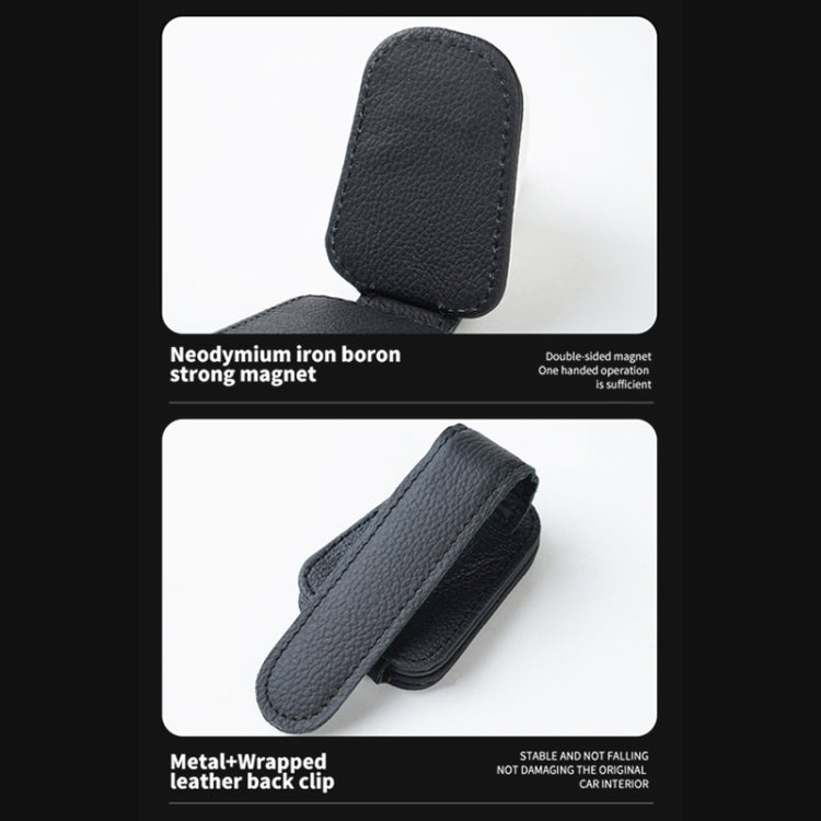 Car Sun Visor Glasses Clip Multi-functional Card Storage Bracket (Beige) - Sunglasses & Glasses Clips by PMC TechLife | Online Shopping South Africa | PMC TechLife | Buy Now Pay Later Mobicred