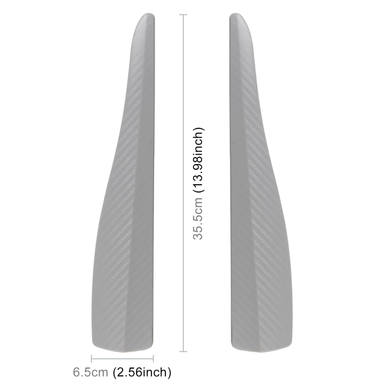 1 Pair Car Carbon Fiber Silicone Bumper Strip, Style: Long (Grey) - Anti Collision Sticker by PMC TechLife | Online Shopping South Africa | PMC TechLife | Buy Now Pay Later Mobicred