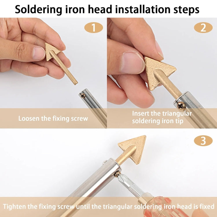 16mm Plastic Bumper Repair Triangular Wrinkle Removal Soldering Iron Tip - Hand Tool Sets by PMC TechLife | Online Shopping South Africa | PMC TechLife | Buy Now Pay Later Mobicred