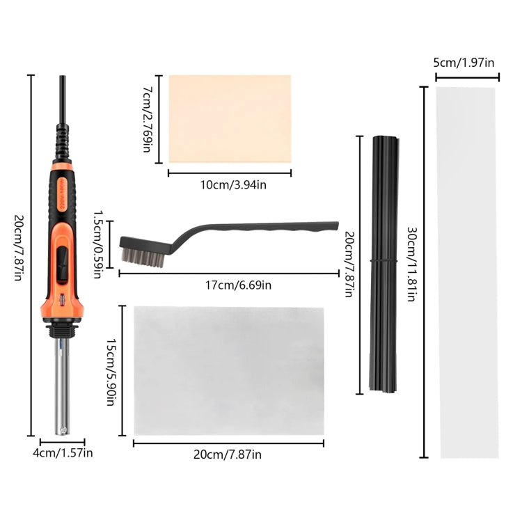 100W Electric Soldering Iron Plastic Welding Machine Car Bumper Repair Plier, EU Plug (White) - Hand Tool Sets by PMC TechLife | Online Shopping South Africa | PMC TechLife | Buy Now Pay Later Mobicred