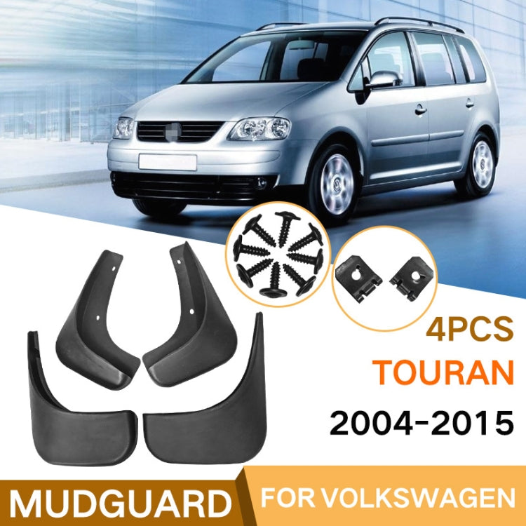 For Volkswagen Touran 2004-2015 4pcs/Set Car Auto Soft Plastic Splash Flaps Fender Guard - Mudguards by PMC Jewellery | Online Shopping South Africa | PMC Jewellery