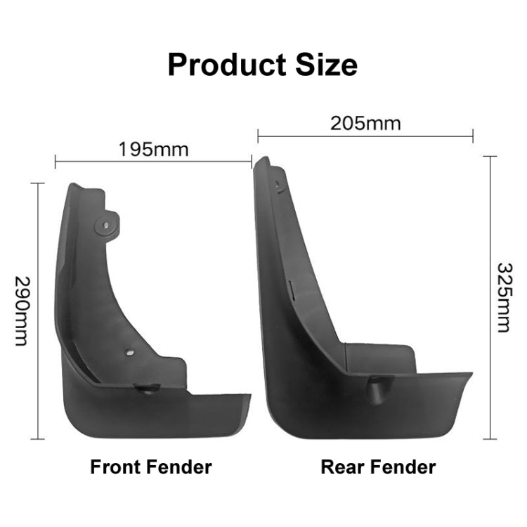 For Toyota Corolla Cross 2020 4pcs/Set Car Auto Soft Plastic Splash Flaps Fender Guard - Mudguards by PMC TechLife | Online Shopping South Africa | PMC TechLife | Buy Now Pay Later Mobicred