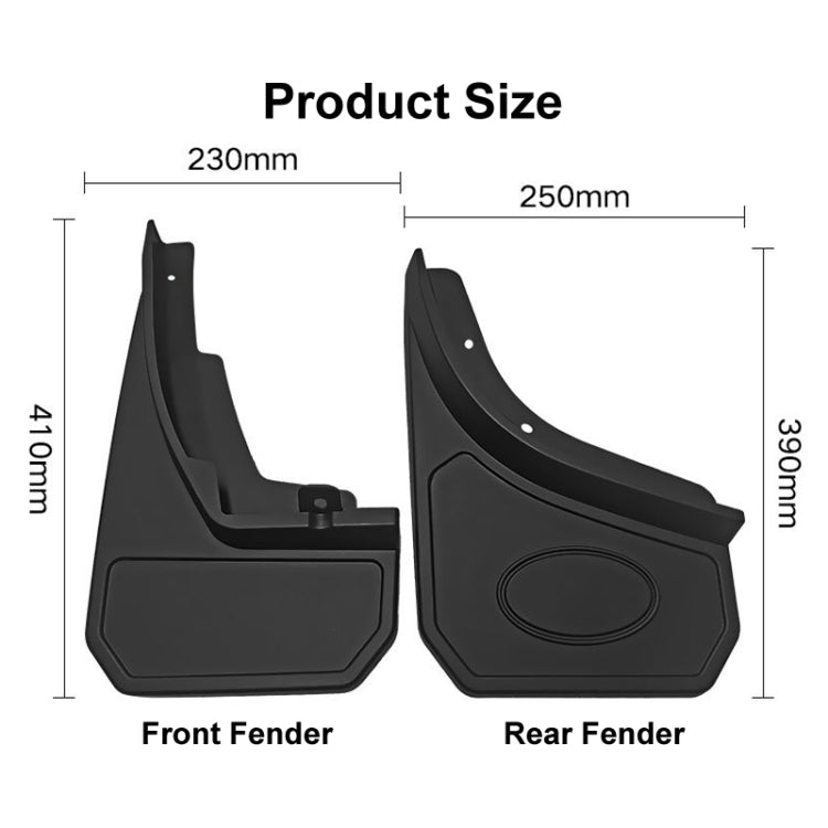 For LandRover Defender 2020-2022 4pcs/Set Car Auto Soft Plastic Splash Flaps Fender Guard - Mudguards by PMC TechLife | Online Shopping South Africa | PMC TechLife | Buy Now Pay Later Mobicred
