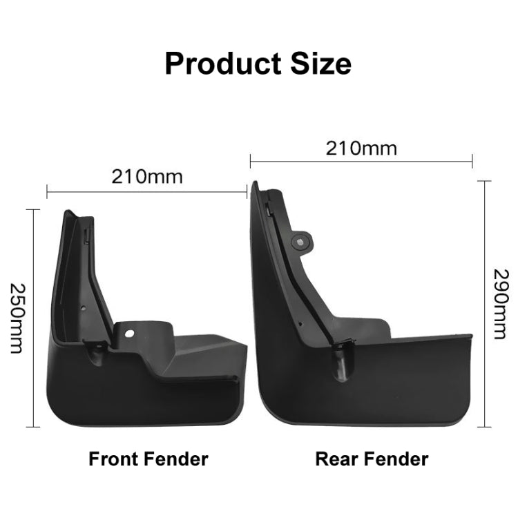 For Peugeot 2008 2020-2023 4pcs/Set Car Auto Soft Plastic Splash Flaps Fender Guard - Mudguards by PMC TechLife | Online Shopping South Africa | PMC TechLife | Buy Now Pay Later Mobicred