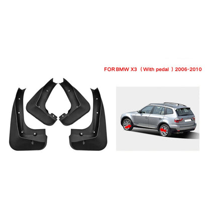 For BMW X3 2006-2010 4pcs/Set Car Auto Soft Plastic Splash Flaps Fender Guard with Pedal - Mudguards by PMC Jewellery | Online Shopping South Africa | PMC Jewellery | Buy Now Pay Later Mobicred