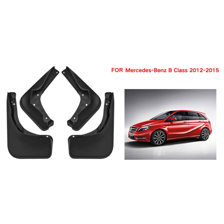 For Mercedes-Benz B-class 2012-2015 4pcs/Set Car Auto Soft Plastic Splash Flaps Fender Guard - Mudguards by PMC Jewellery | Online Shopping South Africa | PMC Jewellery | Buy Now Pay Later Mobicred