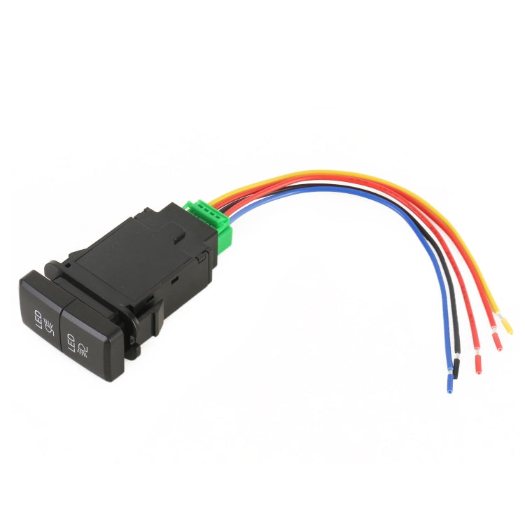 TS-201 For Toyota Car Blue-green Light Large Fog Light Dual Control Switch with Lock - Car Switches by PMC TechLife | Online Shopping South Africa | PMC TechLife