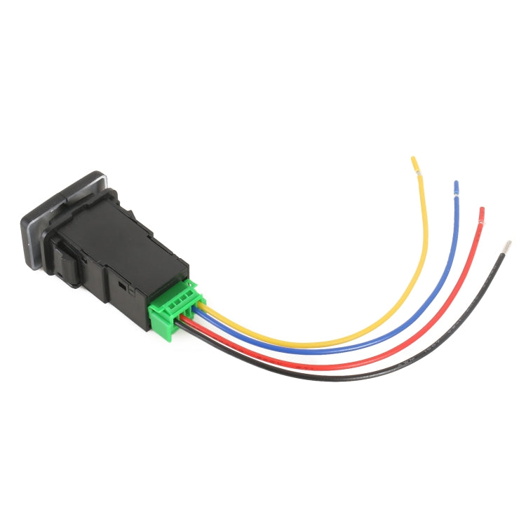 TS-202 For Toyota Blue-green Light Car Small Dual Control Switch with Lock - free shipping - PMC TechLife - Order now!