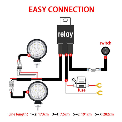 H0006 Off-road Vehicle 480W 2 in 1 Waterproof Switch Light Wiring Harness - Wires by PMC Jewellery | Online Shopping South Africa | PMC Jewellery | Buy Now Pay Later Mobicred