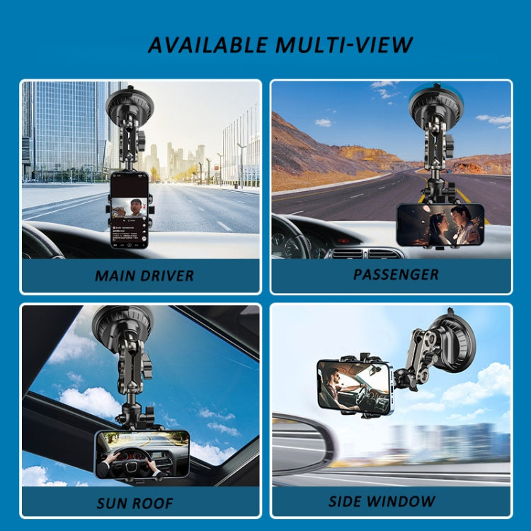 Car Universal Overhead Camera Suction Cup Phone Holder, Short Style with Bluetooth Remote Control - Car Holders by PMC TechLife | Online Shopping South Africa | PMC TechLife | Buy Now Pay Later Mobicred