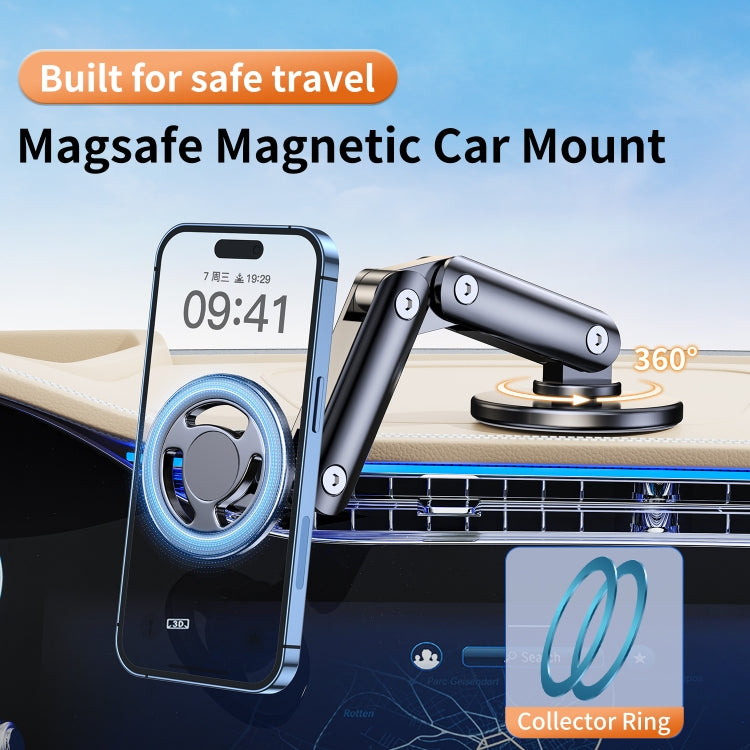 LK-CDD13 Car Multi-angle Adjustable MagSafe Magnetic Holder (Black) - Car Holders by PMC Jewellery | Online Shopping South Africa | PMC Jewellery | Buy Now Pay Later Mobicred