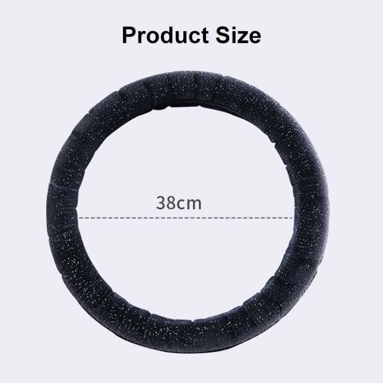 D Style Car Universal Self Heating Plush Warm Anti-skid Steering Wheel Cover, Diameter: 38cm (Black) - Steering Wheel Accessories by PMC TechLife | Online Shopping South Africa | PMC TechLife | Buy Now Pay Later Mobicred