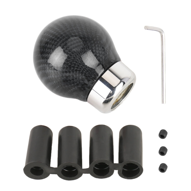 Car Carbon Fiber Pattern Gear Shift Knob Round Modified Gear Shift Head (Black) - Shift Knob by PMC TechLife | Online Shopping South Africa | PMC TechLife | Buy Now Pay Later Mobicred