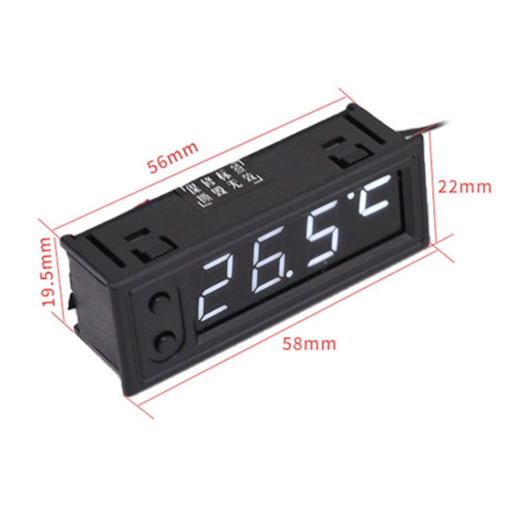 3 in 1 DC5-50V Car High-precision Electronic LED Luminous Clock + Thermometer + Voltmeter (Red) - Clocks & Car Meters by PMC TechLife | Online Shopping South Africa | PMC TechLife | Buy Now Pay Later Mobicred