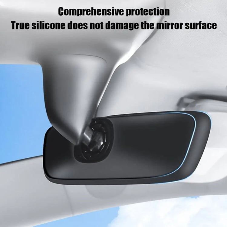 For Tesla Model 3 / Y Car Interior Rearview Mirror Silicone Protective Cover (Black) - Interior Mirrors by PMC TechLife | Online Shopping South Africa | PMC TechLife | Buy Now Pay Later Mobicred