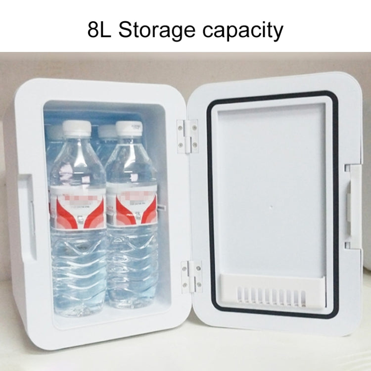 8L 37-48W Tempered Glass Panel Car / Home Mini Refrigerator, EU Plug (Gold) - Refrigerators by PMC TechLife | Online Shopping South Africa | PMC TechLife | Buy Now Pay Later Mobicred