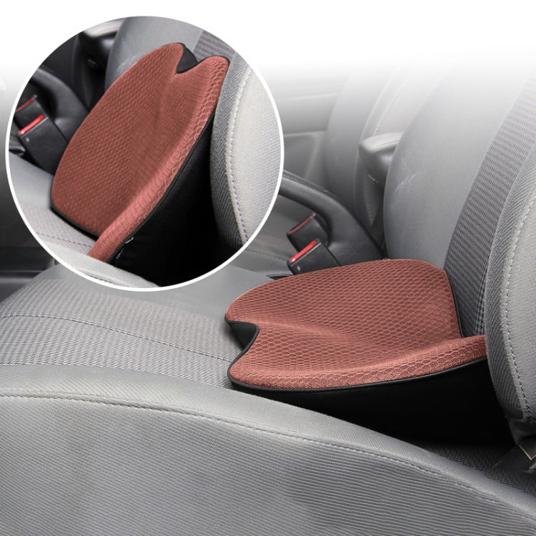 Car mini Seat Cushion Breathable Lumbar Seat Mat (Brown) - Seat Accessories by PMC TechLife | Online Shopping South Africa | PMC TechLife | Buy Now Pay Later Mobicred