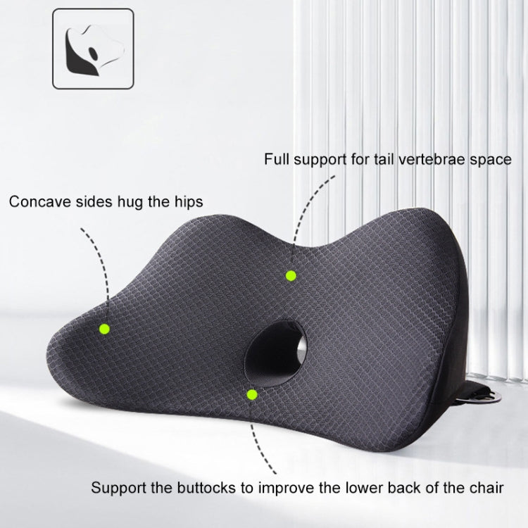 Car Memory Foam Breathable Lumbar Cushion (Brown) - Seat Accessories by PMC TechLife | Online Shopping South Africa | PMC TechLife | Buy Now Pay Later Mobicred