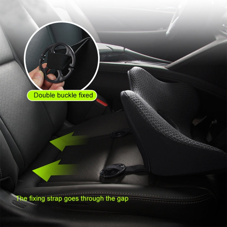 Car Memory Foam Breathable Lumbar Cushion (Beige) - Seat Accessories by PMC TechLife | Online Shopping South Africa | PMC TechLife | Buy Now Pay Later Mobicred