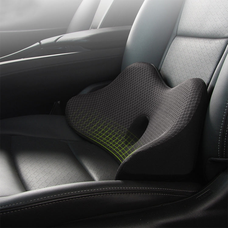 Car Memory Foam Breathable Lumbar Cushion (Red) - Seat Accessories by PMC TechLife | Online Shopping South Africa | PMC TechLife | Buy Now Pay Later Mobicred