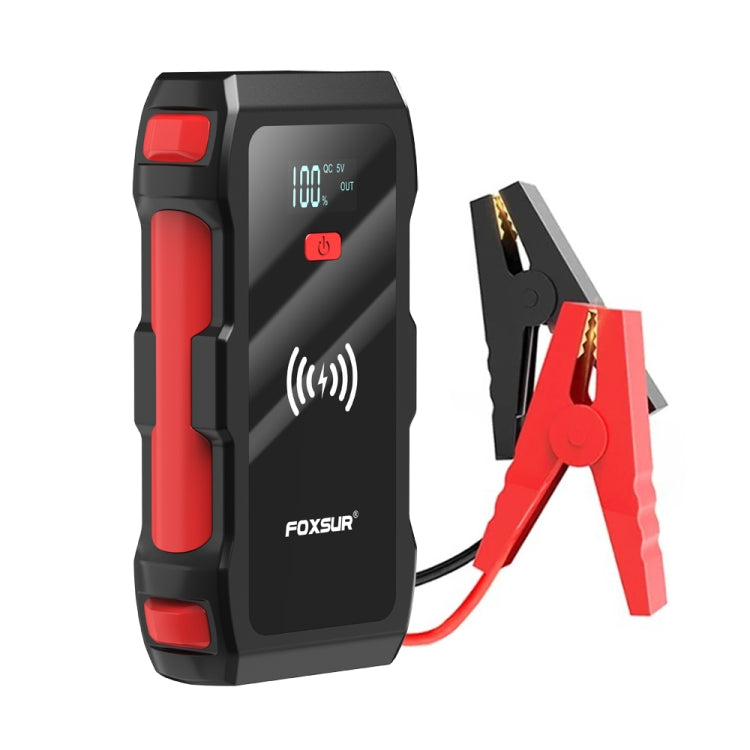 FOXSUR FJS-700 12V Car Multifunctional Wireless Charging Emergency Start Power Supply (Red) - Power Bank by FOXSUR | Online Shopping South Africa | PMC Jewellery | Buy Now Pay Later Mobicred