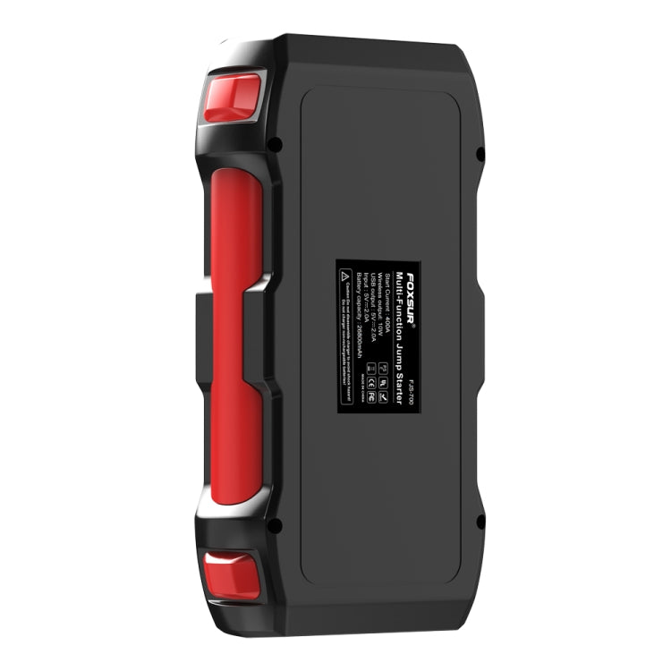 FOXSUR FJS-700 12V Car Multifunctional Wireless Charging Emergency Start Power Supply (Red) - Power Bank by FOXSUR | Online Shopping South Africa | PMC Jewellery | Buy Now Pay Later Mobicred