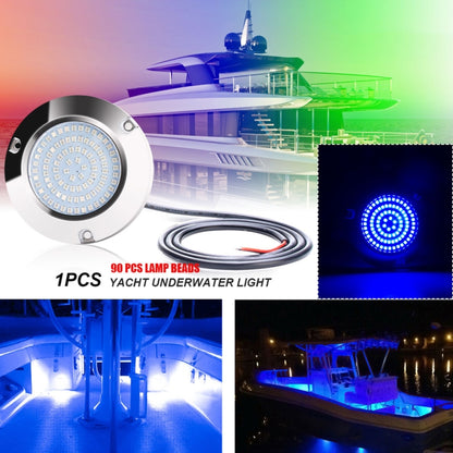 Ship / Yacht 10-30V 90LEDs Waterproof Stainless Steel Underwater Light (Blue Light) - Marine Accessories & Parts by PMC Jewellery | Online Shopping South Africa | PMC Jewellery | Buy Now Pay Later Mobicred