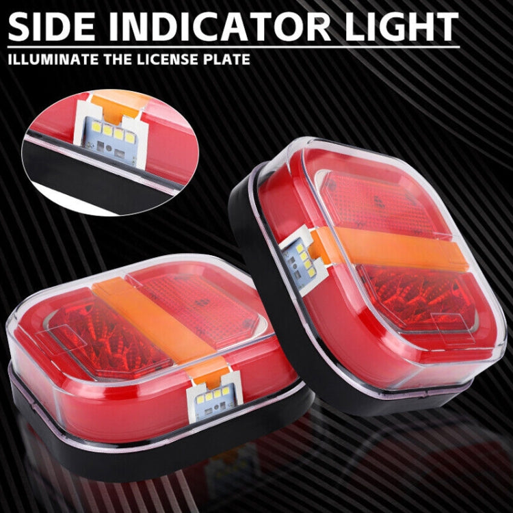 2pcs 12-24V 28LEDs Square Trailer Taillight - Brake Lights by PMC TechLife | Online Shopping South Africa | PMC TechLife | Buy Now Pay Later Mobicred