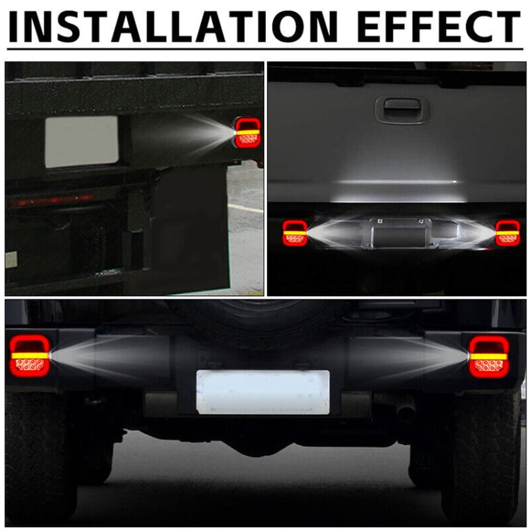 2pcs 12-24V 28LEDs Square Trailer Taillight - Brake Lights by PMC TechLife | Online Shopping South Africa | PMC TechLife | Buy Now Pay Later Mobicred