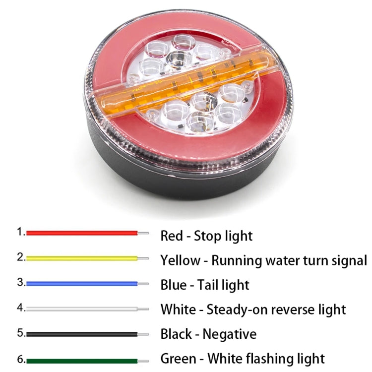 4 inch 24V Truck LED Flowing Water Taillight - Brake Lights by PMC Jewellery | Online Shopping South Africa | PMC Jewellery | Buy Now Pay Later Mobicred